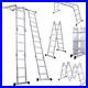 Step Ladder Folding Ladder, Multi-Purpose Aluminium Extension 7 in 1 Heavy Duty