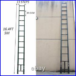 Telescopic Extension Ladder Aluminum Multi Purpose Folding Non-Slip +Safety Hook
