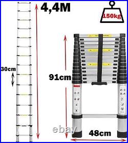 Telescoping Folding Ladder Telescopic Extension Tall Multi Purpose Loft Ladder