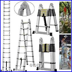 Telescoping Ladder 16.5ft Aluminum Extension Folding Ladder 5m Multi-Purpose NEW