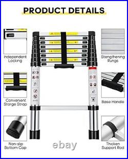 Telescoping Ladder 8.5FT, Multi-Purpose Folding Aluminum Alloy Extension Ladd